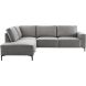 Hoeksalon links Fabria middel donkergrijs basic comfort