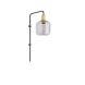 Wandlamp Peglio glas smoke antiek brons 1-lichts