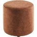 Poef Roby 40 cm velvet bruin rond