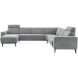 Hoeksalon rechts Puento gerecycled polyether HR-zitting grijs