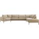 Hoeksalon rechts Linoza taupe supreme comfort