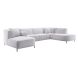 Hoeksalon rechts Pantini lichtgrijs premium comfort