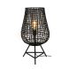 Tafellamp Scarperio rond 33 cm rotan zwart