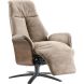 Relaxzetel Serio beige donker hout premium comfort