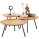 Bijzettafel Aska teak 55 cm rond naturel brushed