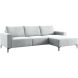 Hoeksalon rechts Fabria lichtgrijs basic comfort