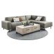 Hoeksalon rechts Pantini microleder grafiet supreme comfort