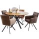 Eettafel Aska teak 130 cm rond naturel brushed