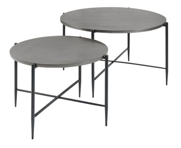 Salontafelset Pilunio 64 en 84 rond nikkel