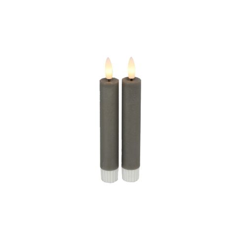 Dinerkaars Benevento Led small grijs rond set van 2