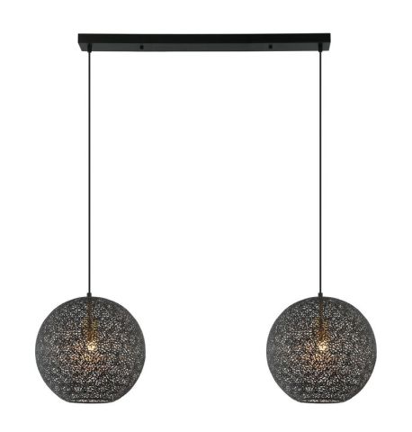 Hanglamp Tossica Ø 40 cm zwart staal 2-lichts