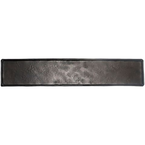 Decoratieschaal Trebbia 7,5x38 cm rechthoekig zwart