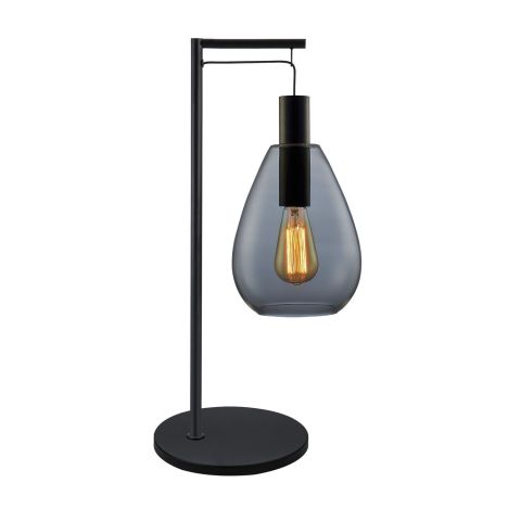 Tafellamp Felinio smoke glas 1-lichts hangend