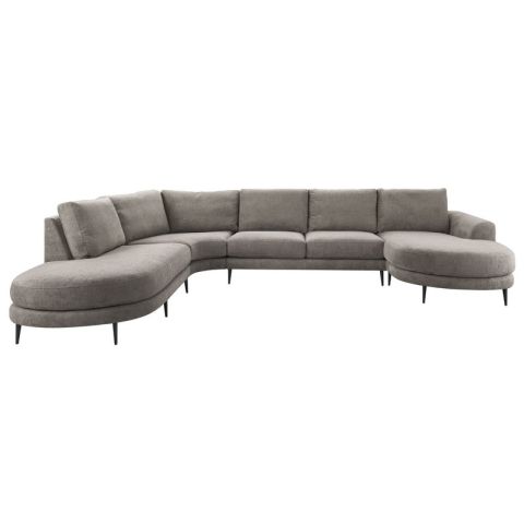 Hoeksalon links Aziri taupe supreme comfort