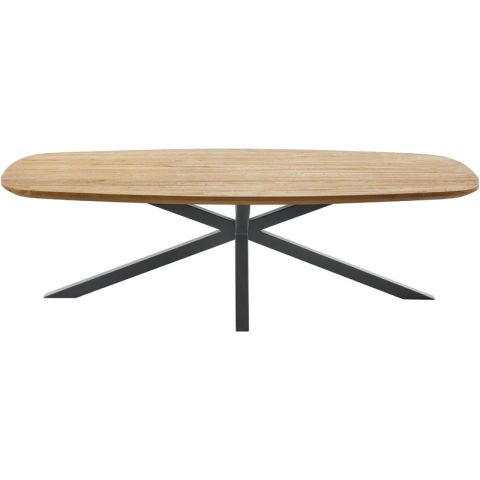 Salontafel Aska teakhout 70x140 cm Deens ovaal naturel brushed