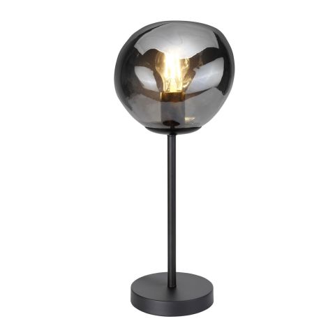 Tafellamp Macato zwart smoke glas 1-lichts