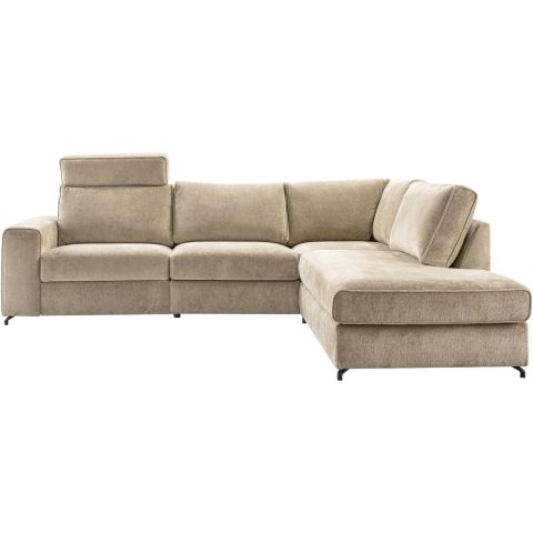Hoeksalon rechts Licato taupe relaxfunctie excellent comfort