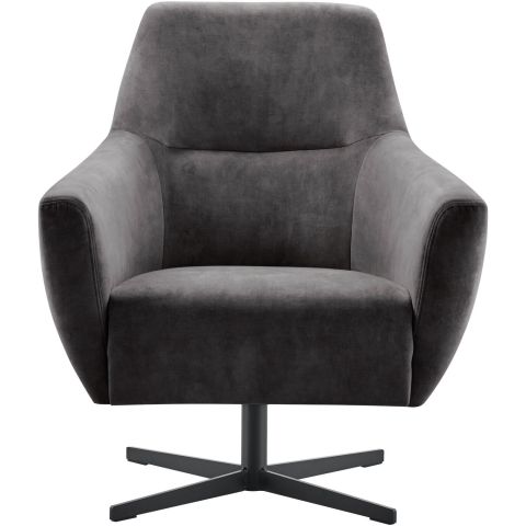 Draaizetel Gudo velvet antraciet