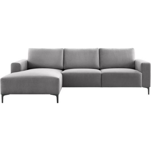 Hoeksalon links Fabria donkergrijs basic comfort