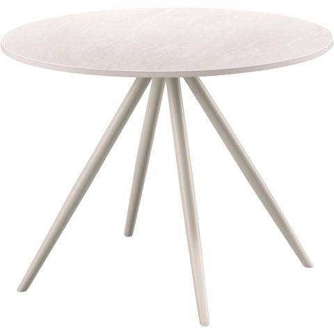 Bijzettafel Cercio keramiek 60 cm rond wit