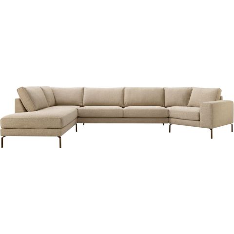 Hoeksalon links Linoza taupe supreme comfort
