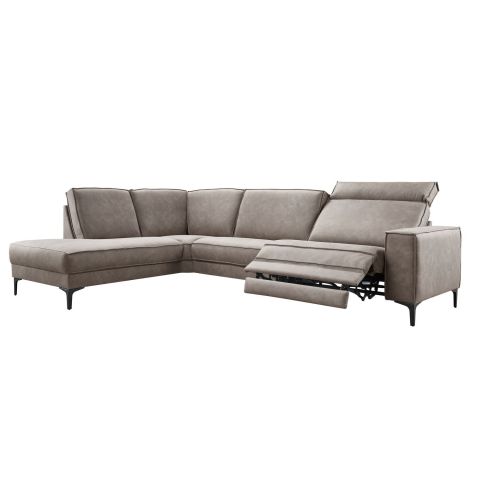 Hoeksalon links Barrio bruin relaxfunctie excellent comfort