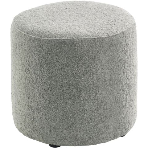 Poef Roby 40 cm grijs rond
