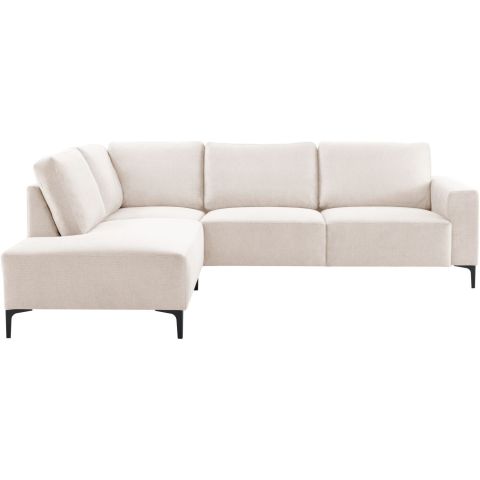Hoeksalon links Fabria middel beige basic comfort