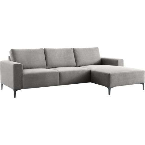 Hoeksalon rechts Fabria donkergrijs basic comfort