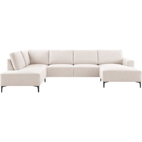 Hoeksalon links Fabria groot beige basic comfort