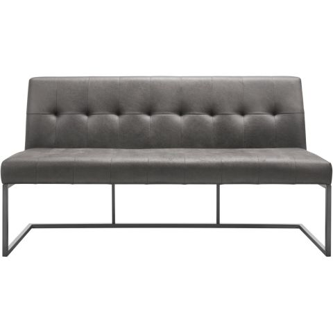 Eetkamerbank Oro 170 cm microleder donkergrijs