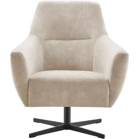 Draaizetel Gudo velvet lichtgrijs