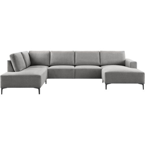 Hoeksalon links Fabria groot donkergrijs basic comfort