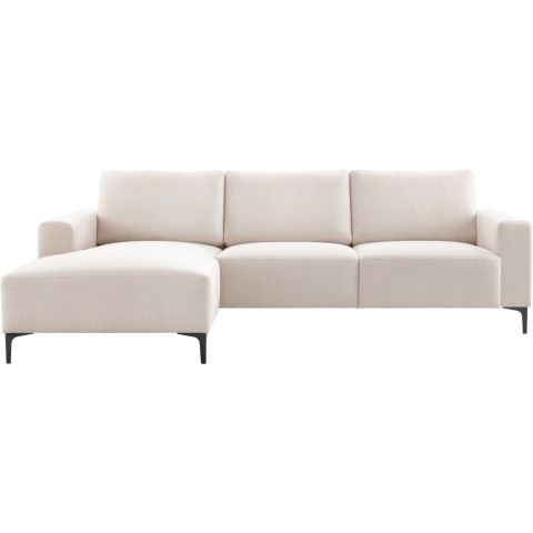 Hoeksalon Links Fabria beige basic comfort