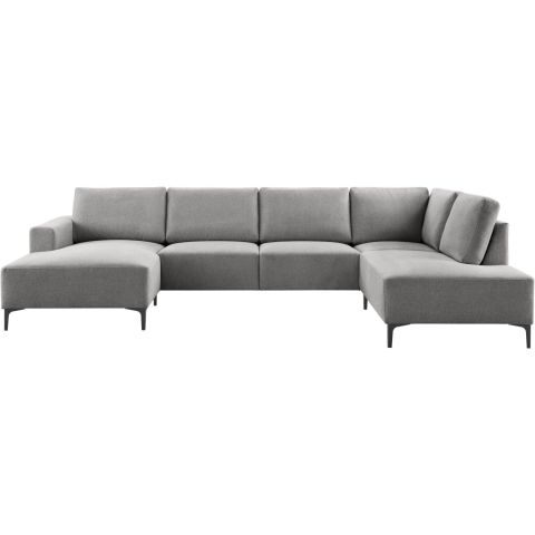 Hoeksalon rechts Fabria groot donkergrijs basic comfort