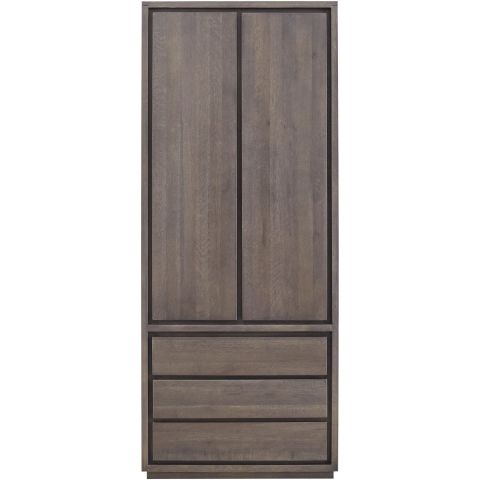 Opbergkast Lavio (86 cm) eiken grafiet