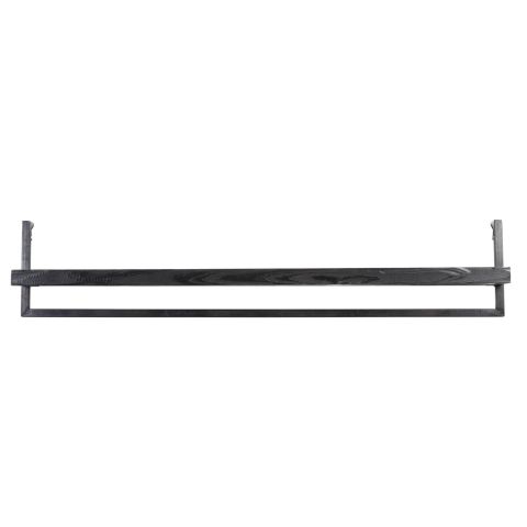 Wandplank Pardal hout metaal 24x120 cm zwart