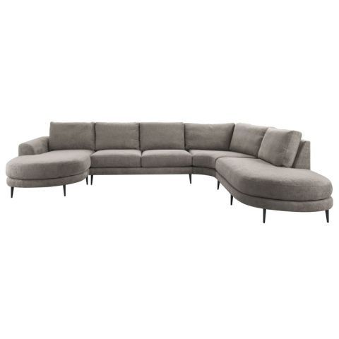 Hoeksalon rechts Aziri taupe supreme comfort