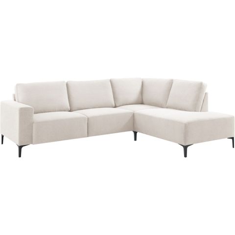 Hoeksalon rechts Fabria middel beige basic comfort