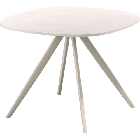 Bijzettafel Fitura keramiek 60x60 cm vierkant wit
