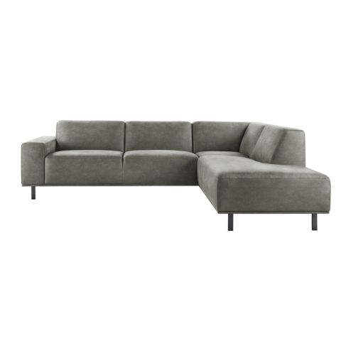 Hoeksalon rechts Pantini microleder grafiet supreme comfort