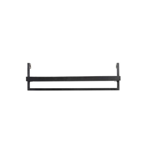 Wandplank Pardal hout metaal 24x80 cm zwart