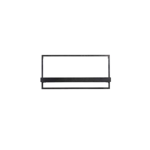 Wandplank Pardal hout metaal 30x60 cm zwart
