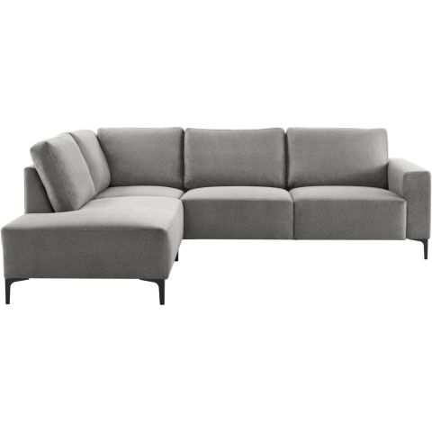 Hoeksalon links Fabria middel donkergrijs basic comfort