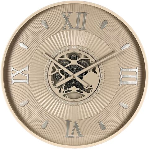 Klok Nimar metaal rond 80cm taupe dessin 55