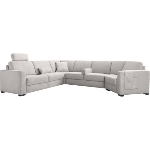 Hoeksalon links Muscolo grijs relaxfunctie premium comfort