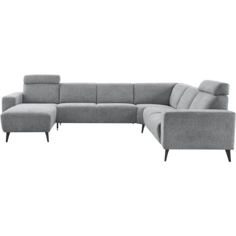 Hoeksalon rechts Puento gerecycled polyether HR-zitting grijs