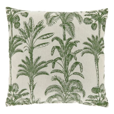 Sierkussen Canosa lichtgroen met palmboom print