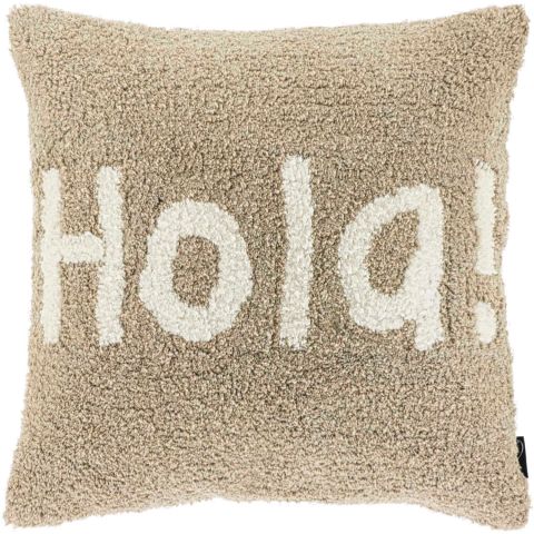 Sierkussen Isarco 45x45cm hola lichtgrijs