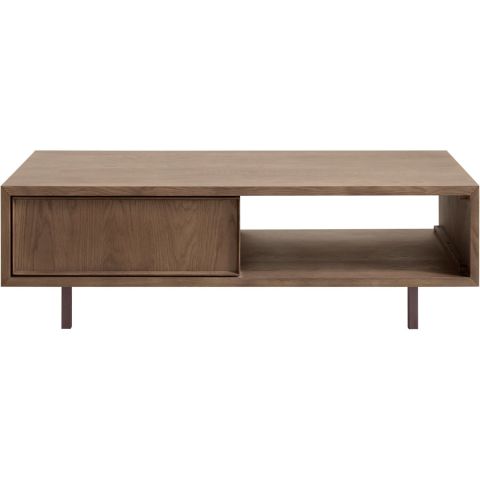 Salontafel Calvo bruin 123x64 cm rechthoekig